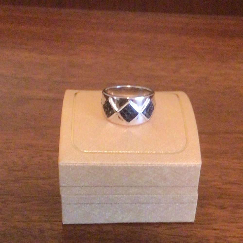 Sterling Silver Black Diamond Ring